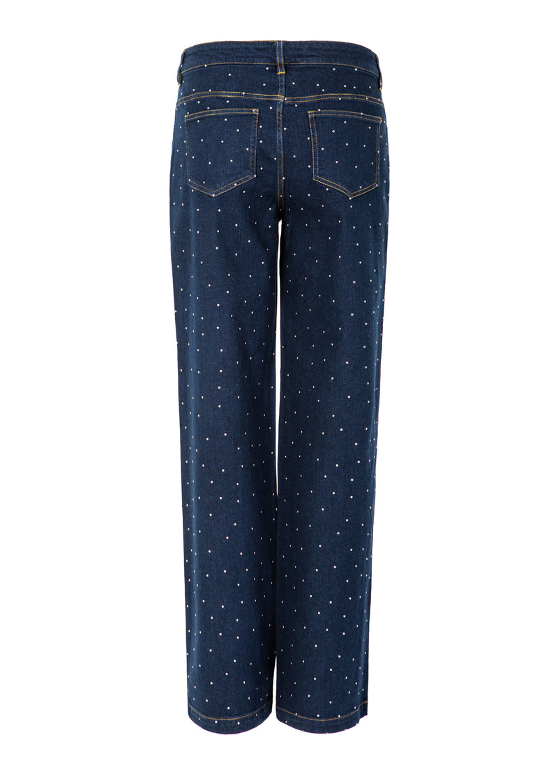 Coster Copenhagen DENIMBYXOR MED NITAR - PETRA PASSFORM Pants Eclipse blue - 555