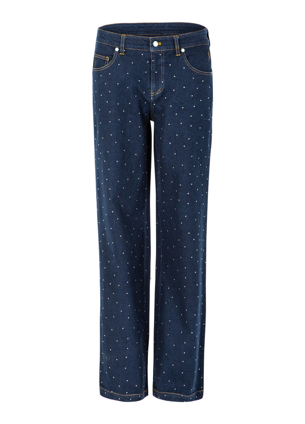 Coster Copenhagen DENIMBYXOR MED NITAR - PETRA PASSFORM Pants Eclipse blue - 555