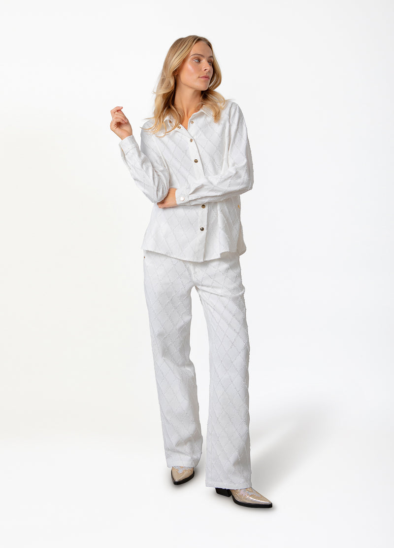 Coster Copenhagen DENIM BUKSER MED STRUKTUR - PETRA FIT Pants White - 200