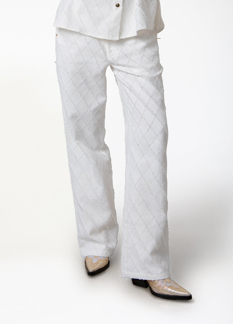Coster Copenhagen DENIM BUKSER MED STRUKTUR - PETRA FIT Pants White - 200