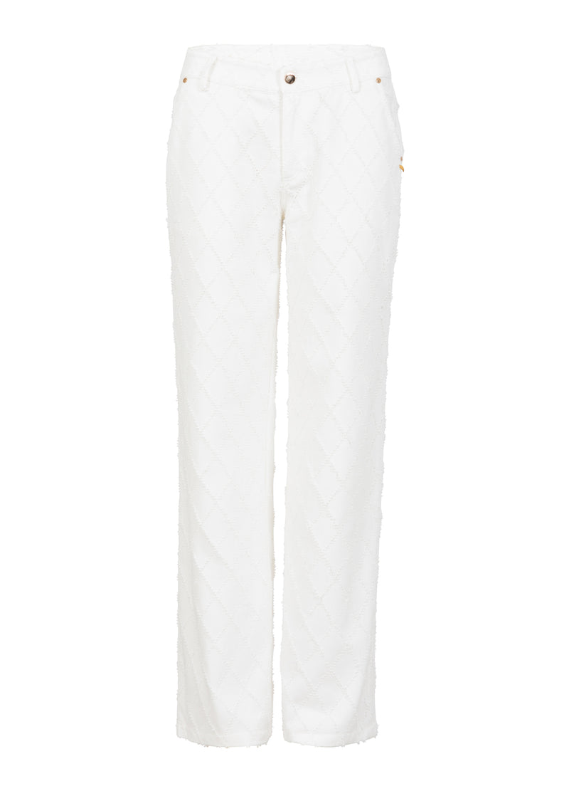 Coster Copenhagen DENIM BUKSER MED STRUKTUR - PETRA FIT Pants White - 200