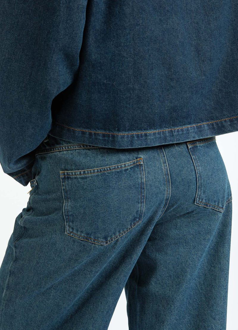 Coster Copenhagen DENIM BYXOR - PETRA PASSFORM Pants Dark Blue Denim - 571