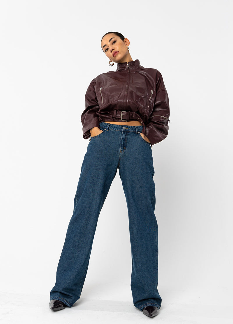 Coster Copenhagen DENIM BYXOR - PETRA PASSFORM Pants Dark Blue Denim - 571