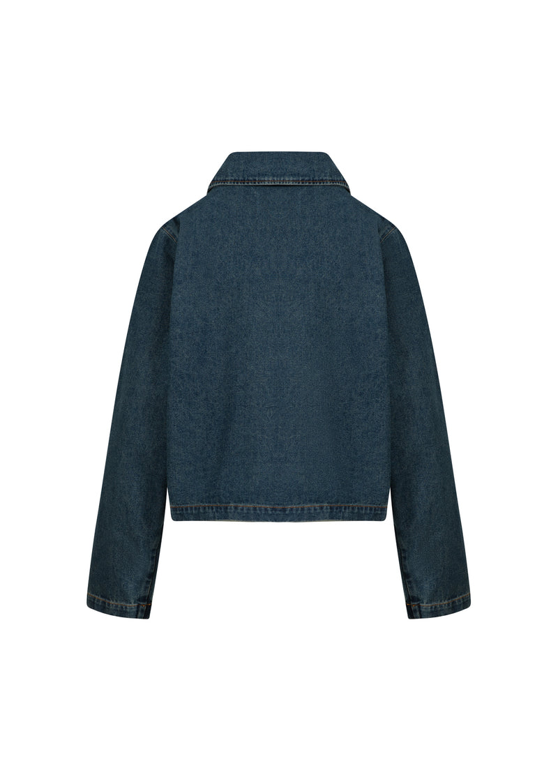 Coster Copenhagen DENIM JACKA Blazer Dark Blue Denim - 571