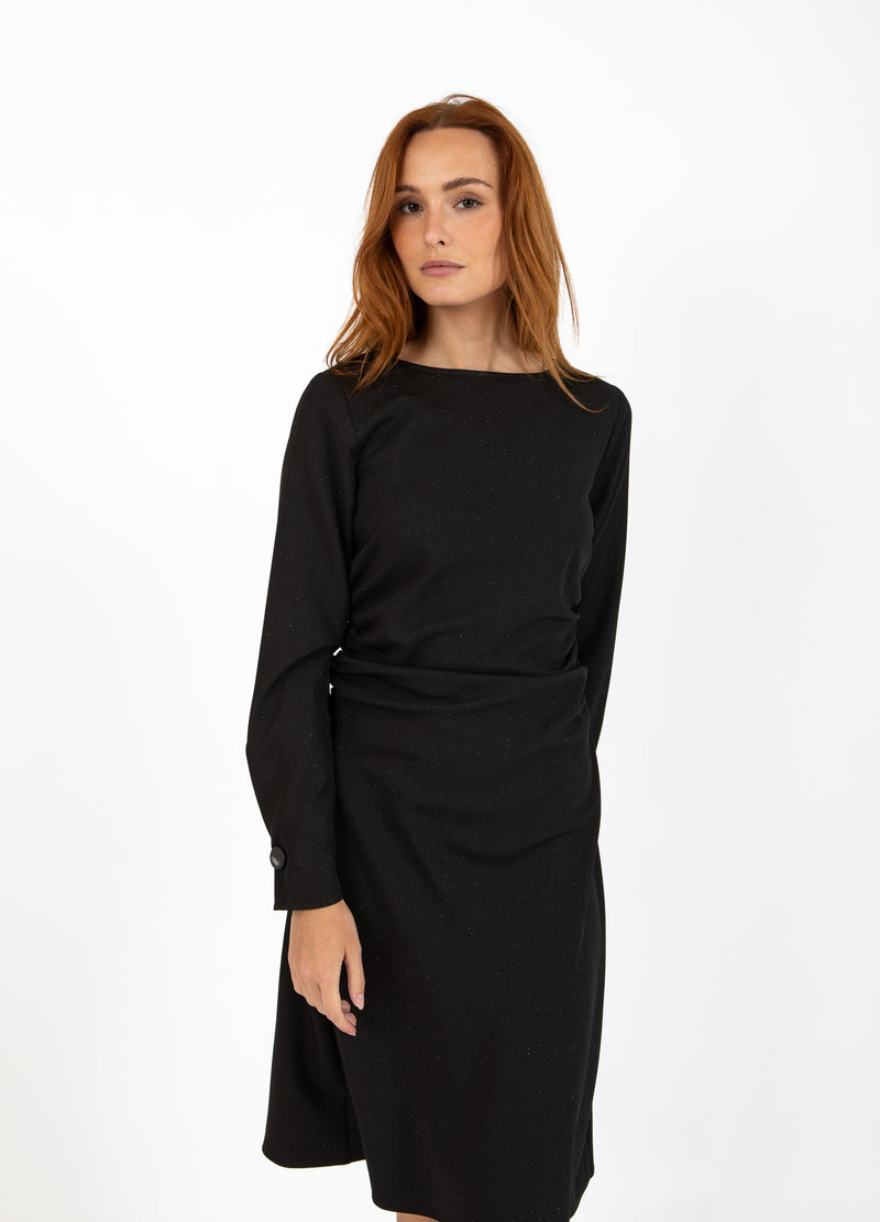 Coster Copenhagen DRAPERAD GLITTRIG KLÄNNING Dress Black - 100