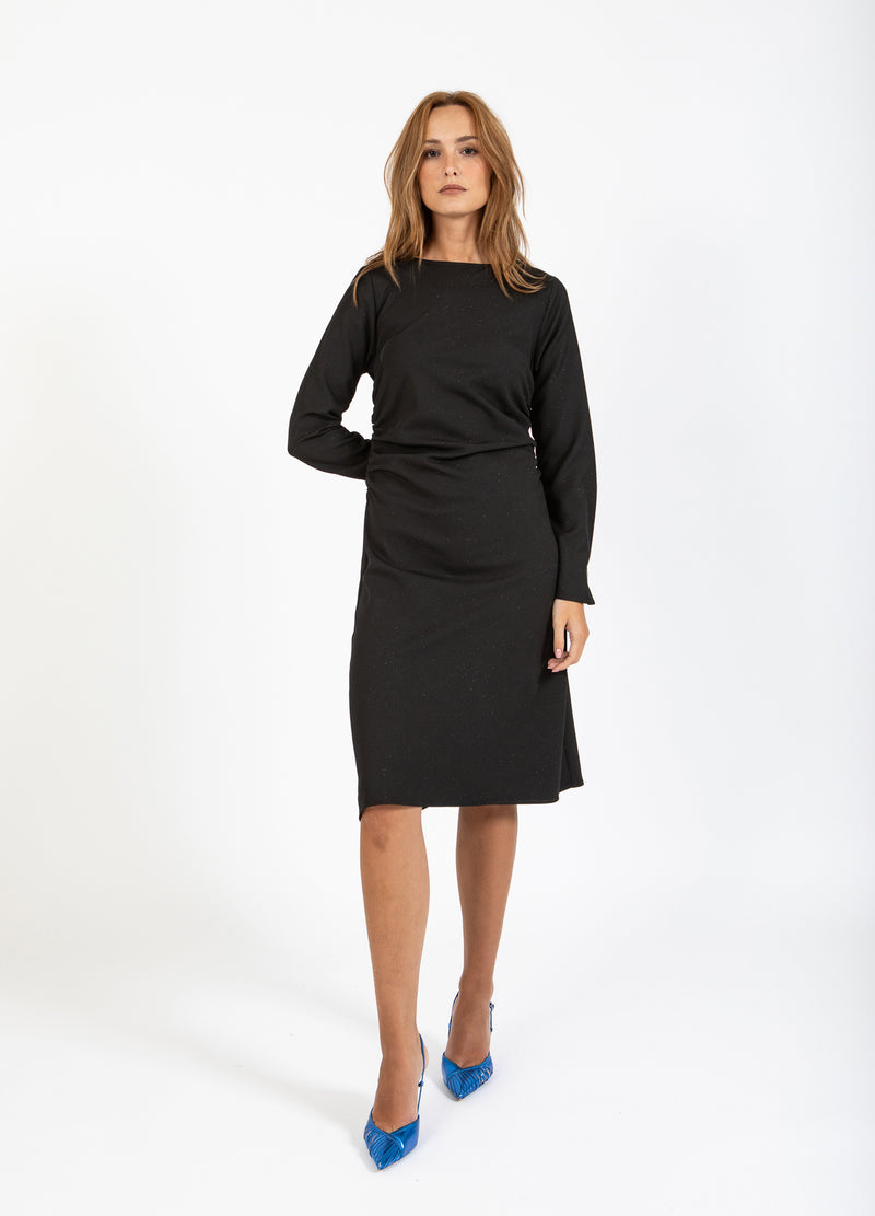 Coster Copenhagen DRAPERAD GLITTRIG KLÄNNING Dress Black - 100