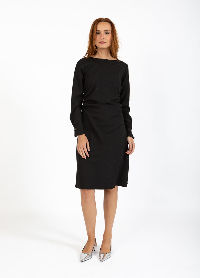 Coster Copenhagen DRAPERAD GLITTRIG KLÄNNING Dress Black - 100