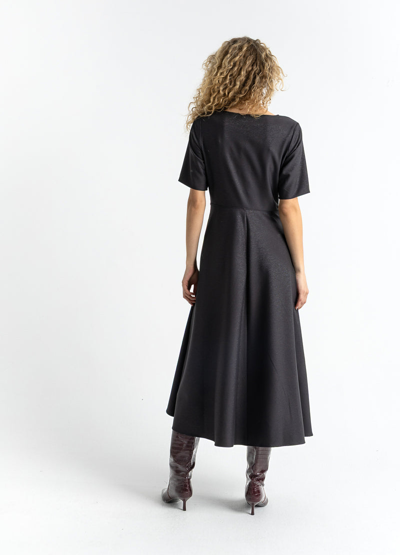 Coster Copenhagen DRAPERAD GLITTRIG KLÄNNING Dress Black - 100