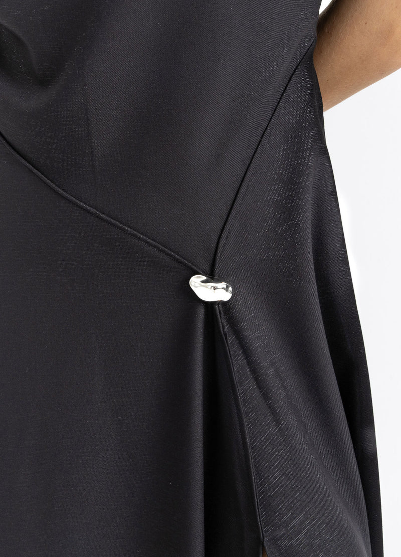 Coster Copenhagen DRAPERAD GLITTRIG KLÄNNING Dress Black - 100