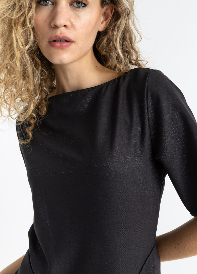 Coster Copenhagen DRAPERAD GLITTRIG KLÄNNING Dress Black - 100