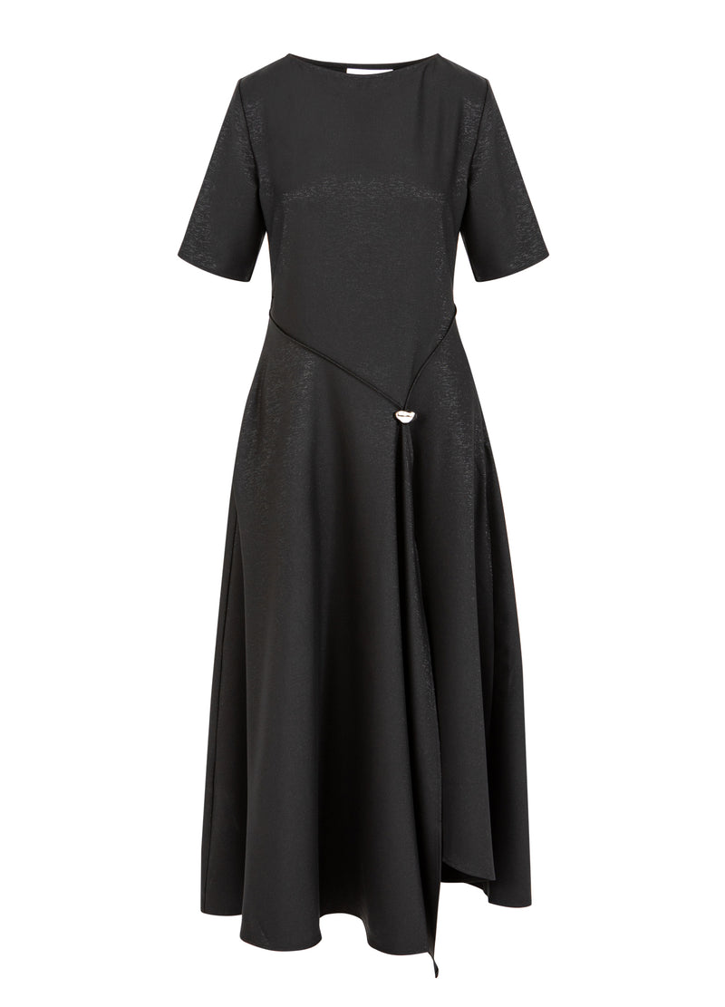 Coster Copenhagen DRAPERAD GLITTRIG KLÄNNING Dress Black - 100