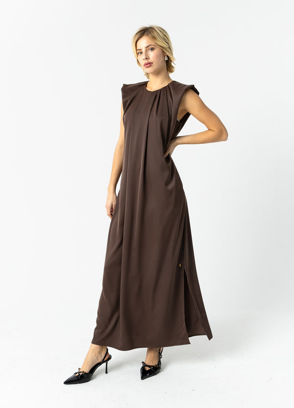 Coster Copenhagen DRAPERAD KLÄNNING Dress Warm brown - 367