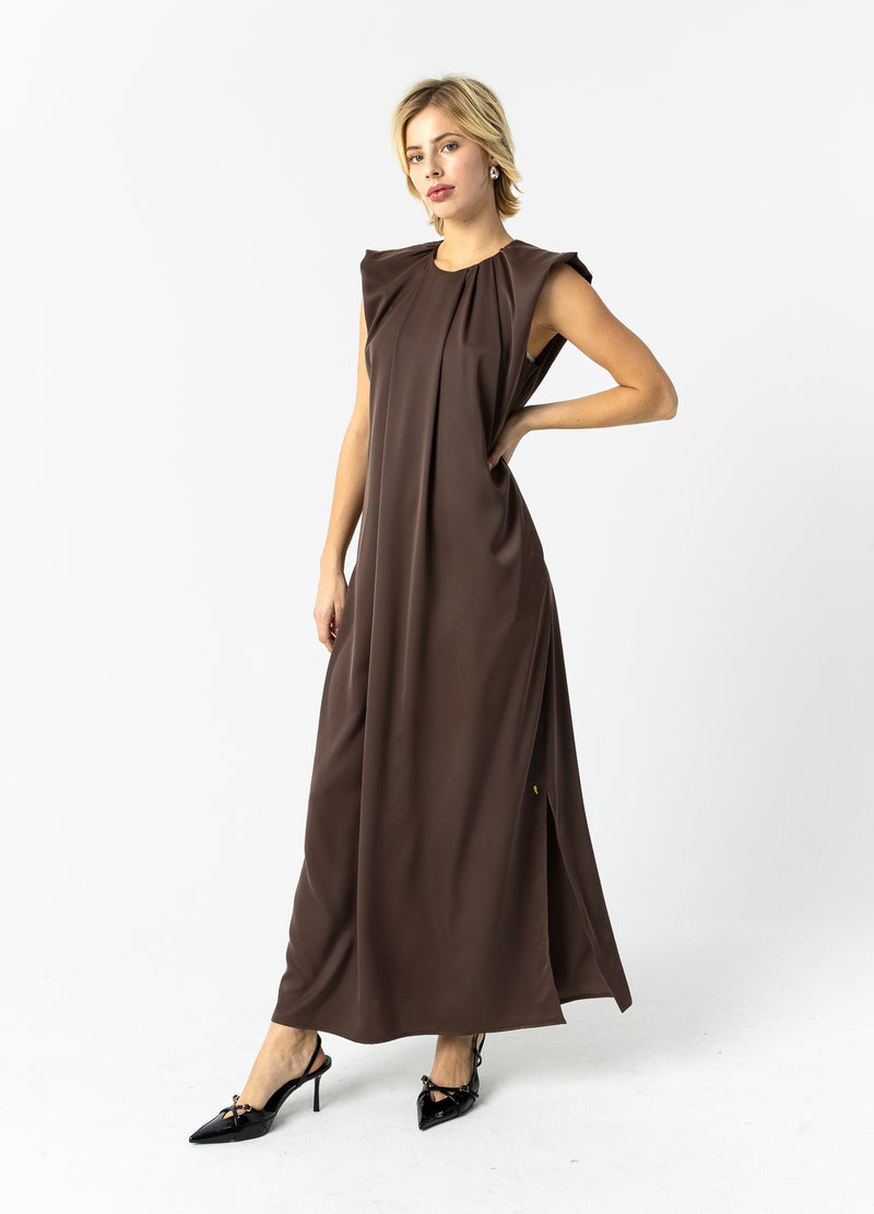 Coster Copenhagen DRAPERAD KLÄNNING Dress Warm brown - 367