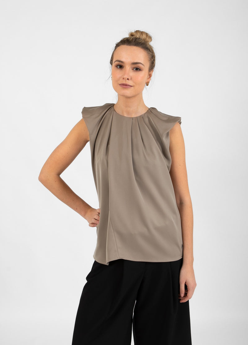 Coster Copenhagen DRAPERAD TOPP Shirt/Blouse Light mud - 355