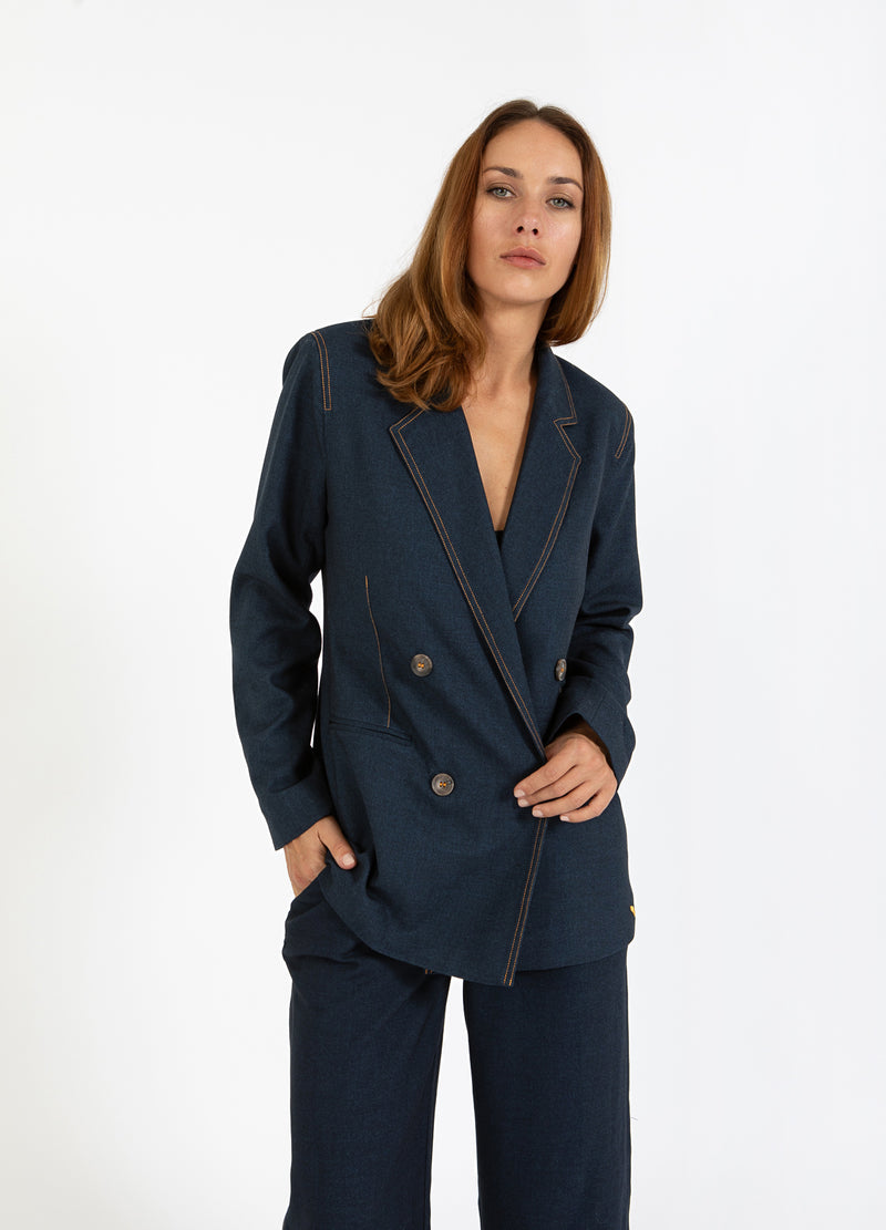 Coster Copenhagen DUBBELKNÄPPT KAVAJ Blazer Night blue - 513