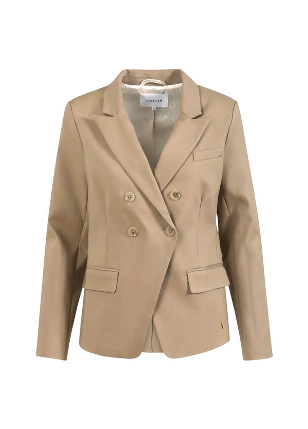 Coster Copenhagen DUBBELRADIG BLAZER MED PRAKTISKA DETALJER Blazer Desert sand - 329