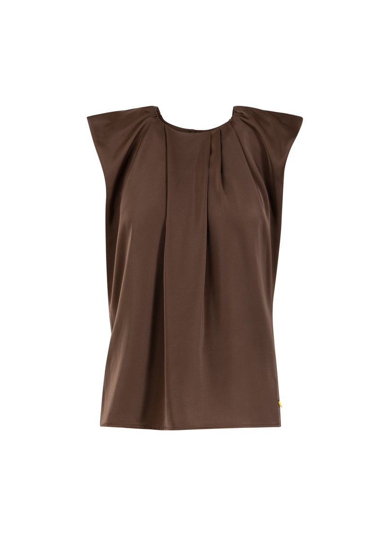 Coster Copenhagen Drapeerde top Shirt/Blouse Warm brown - 367
