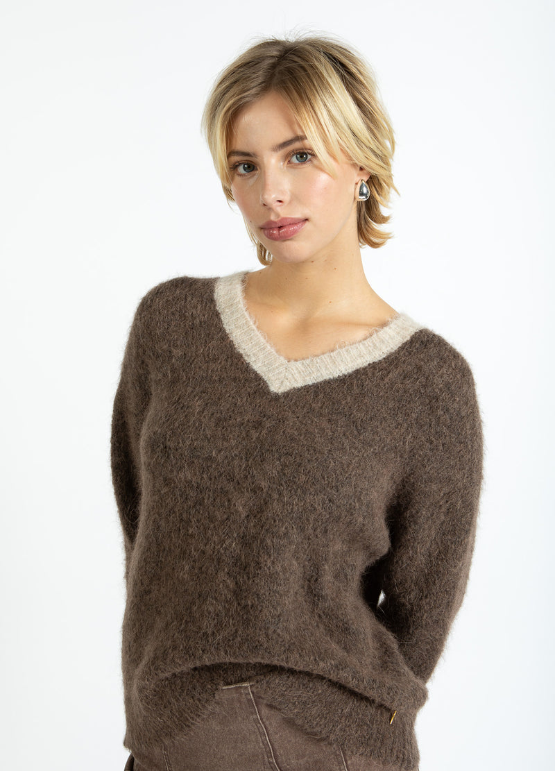 Coster Copenhagen FÄRGBLOCKSTRICK Knitwear Hazel/sand - 334