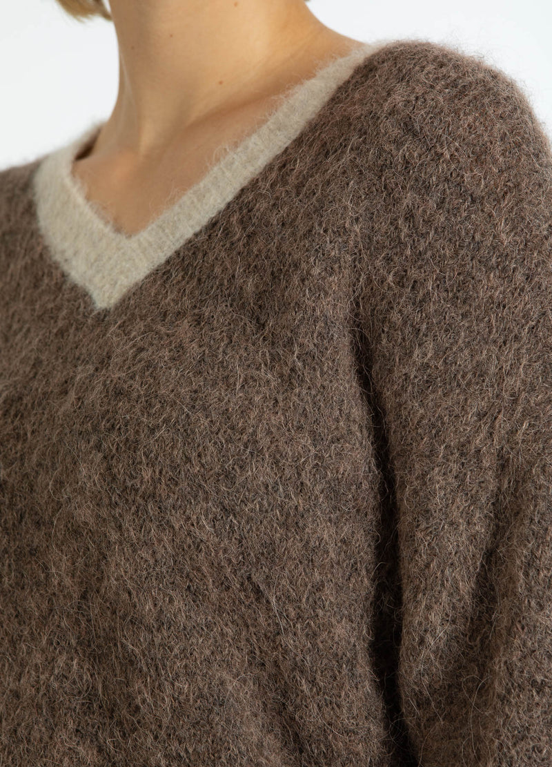 Coster Copenhagen FÄRGBLOCKSTRICK Knitwear Hazel/sand - 334