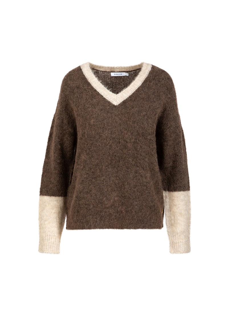 Coster Copenhagen FÄRGBLOCKSTRICK Knitwear Hazel/sand - 334