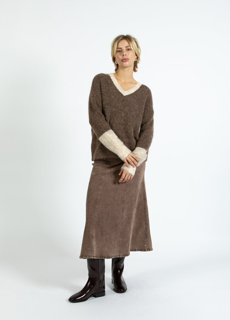 Coster Copenhagen FÄRGBLOCKSTRICK Knitwear Hazel/sand - 334