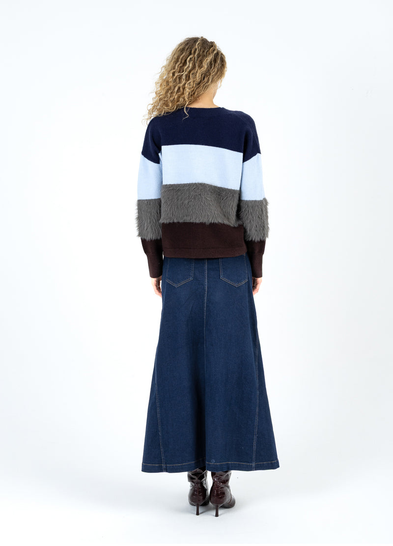 Coster Copenhagen FÄRGGRENSS TRÖJA MED FLUFFIGA ÄRMAR Knitwear Mix - 999
