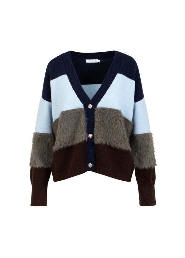 Coster Copenhagen FÄRGGRENSS TRÖJA MED FLUFFIGA ÄRMAR Knitwear Mix - 999