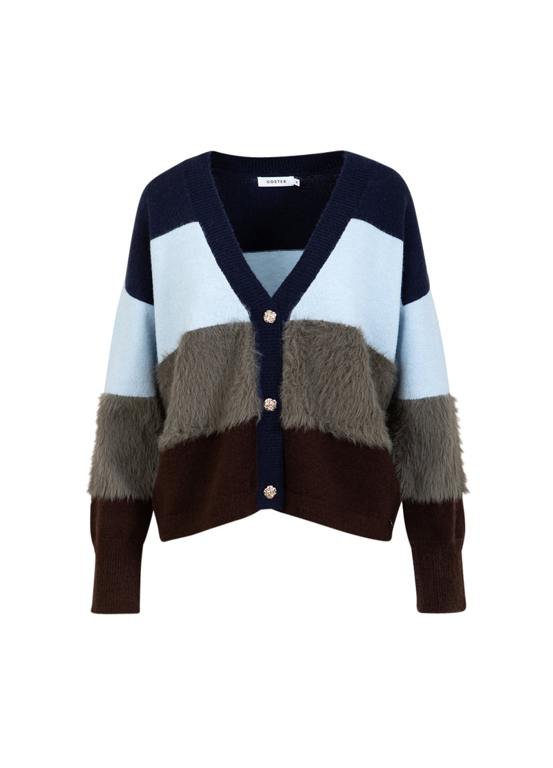 Coster Copenhagen FÄRGGRENSS TRÖJA MED FLUFFIGA ÄRMAR Knitwear Mix - 999