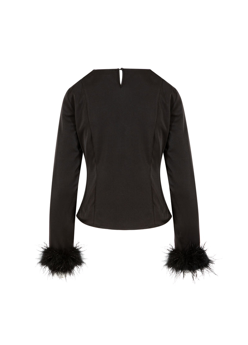 Coster Copenhagen FJÄDERSKJORTA Shirt/Blouse Black - 100