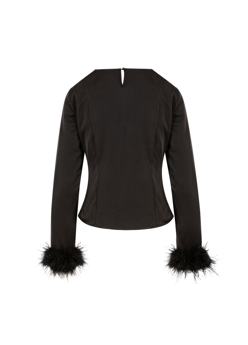 Coster Copenhagen FJÄDERSKJORTA Shirt/Blouse Black - 100