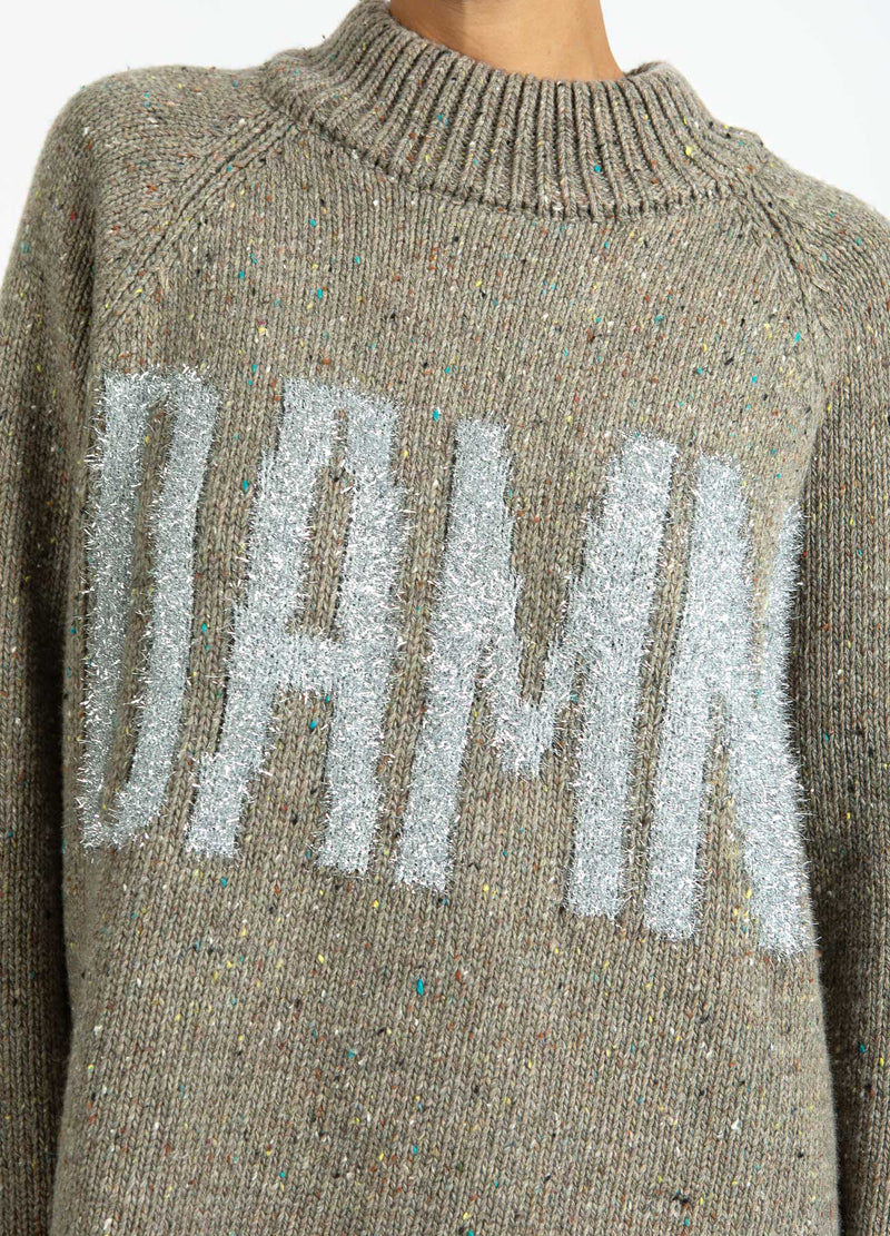 Coster Copenhagen FÖRBANNADE STICKAT Knitwear Taupe melange - 313
