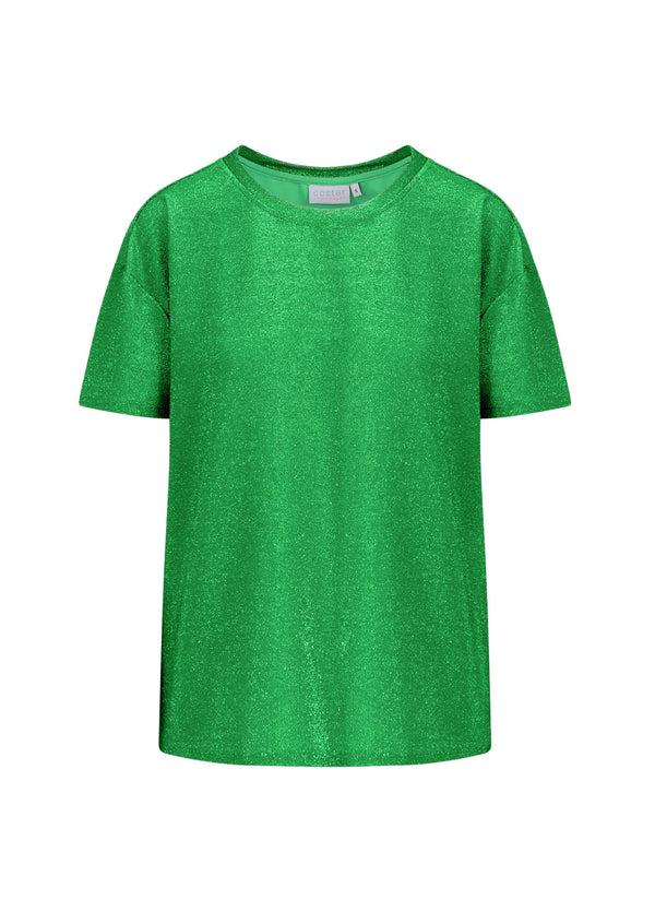 Coster Copenhagen GLITTER T-SHIRT Top - Short sleeve Green shimmer - 445