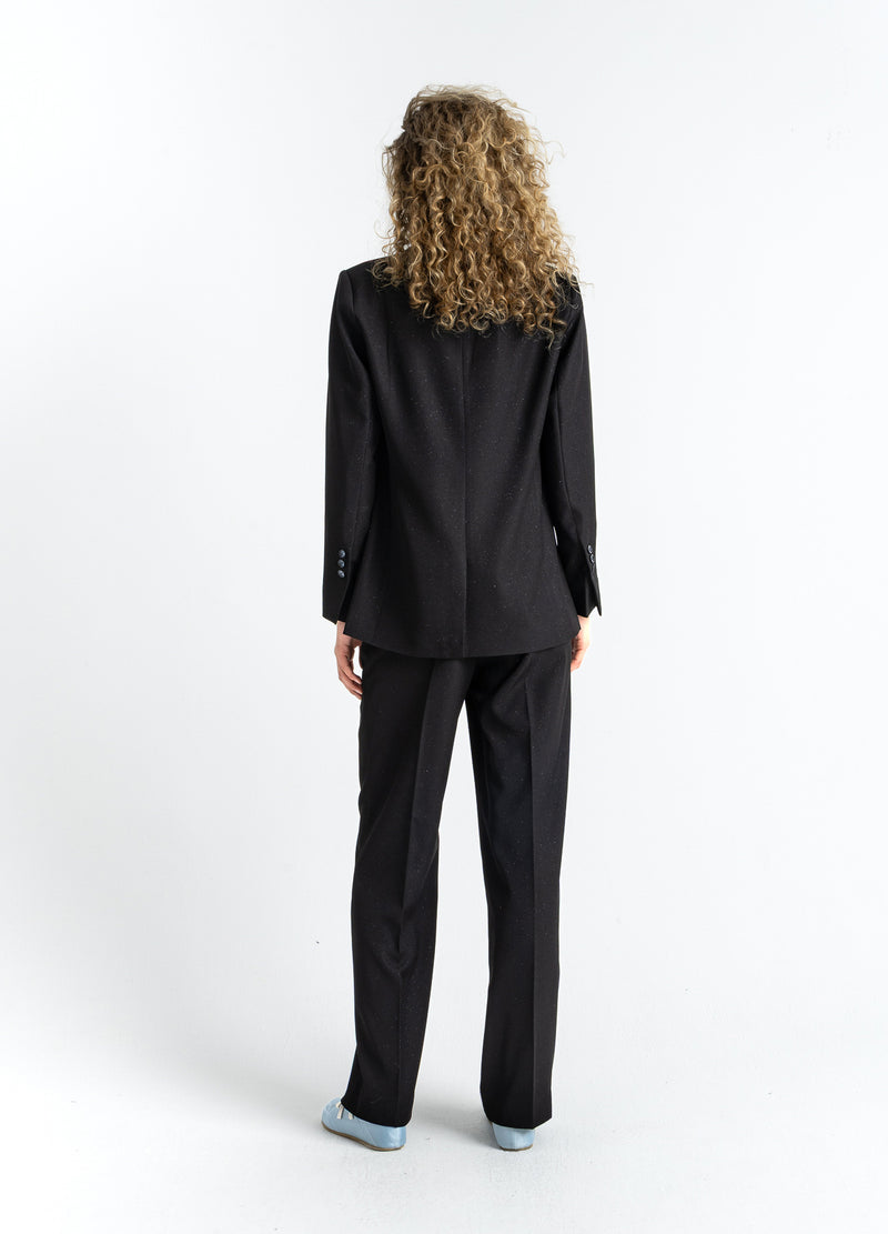 Coster Copenhagen GLITTRANDE BYXOR - PETRA PASSFORM Pants Black - 100