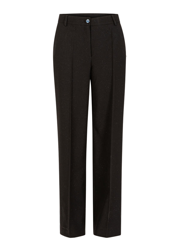 Coster Copenhagen GLITTRANDE BYXOR - PETRA PASSFORM Pants Black - 100