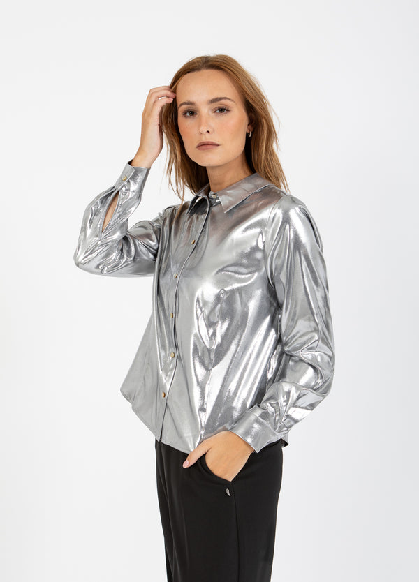 Coster Copenhagen GLITTRIG SKJORTA Shirt/Blouse Silver - 211