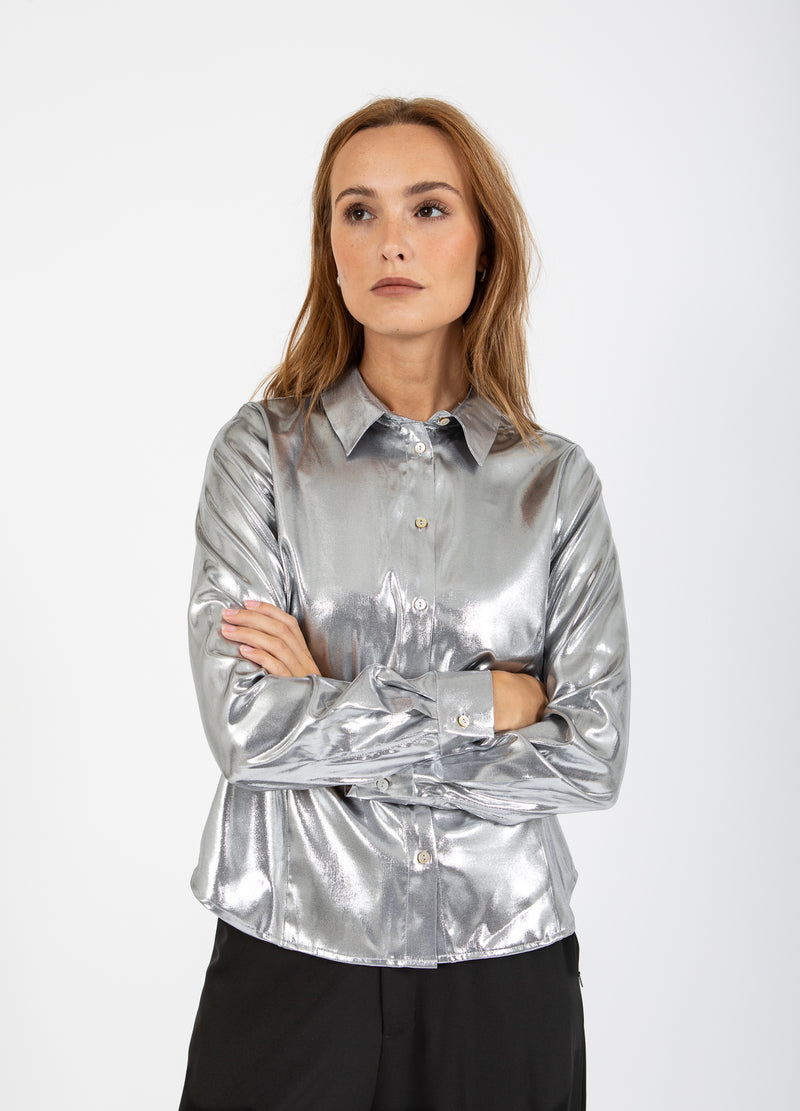 Coster Copenhagen GLITTRIG SKJORTA Shirt/Blouse Silver - 211