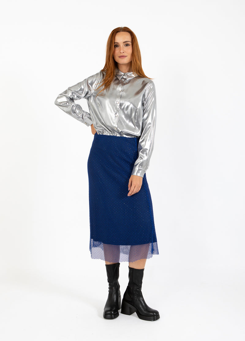 Coster Copenhagen GLITTRIG SKJORTA Shirt/Blouse Silver - 211