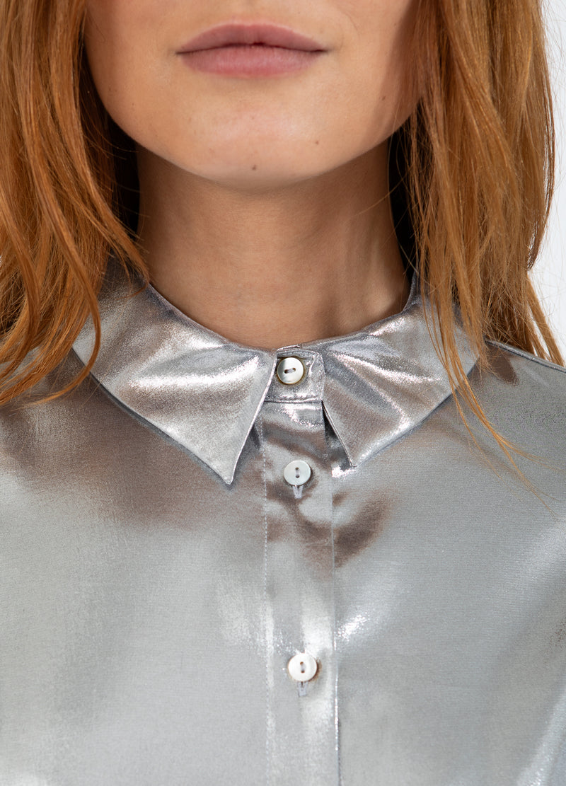 Coster Copenhagen GLITTRIG SKJORTA Shirt/Blouse Silver - 211