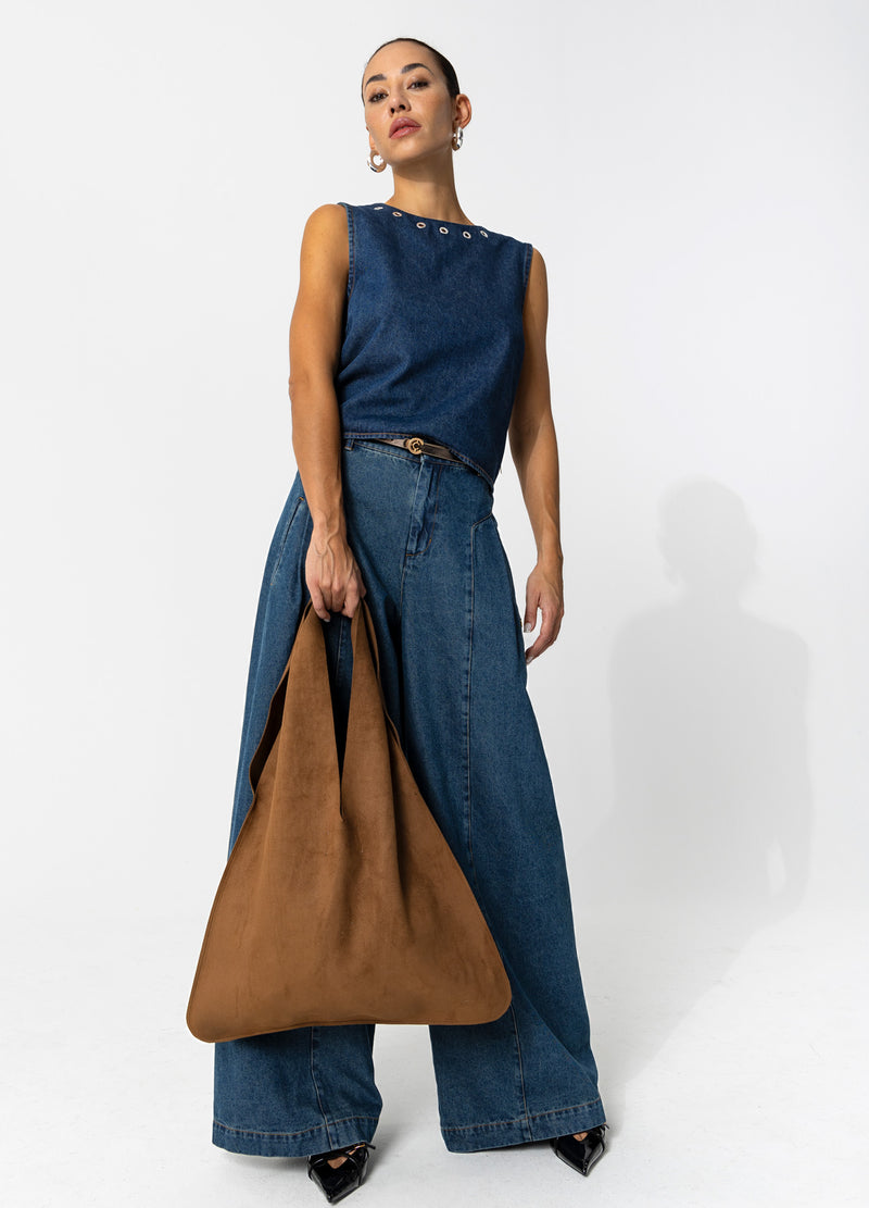 Coster Copenhagen HÖG MIDJA DENIMBYXOR - ANNA PASSFORM Pants Dark Blue Denim - 571