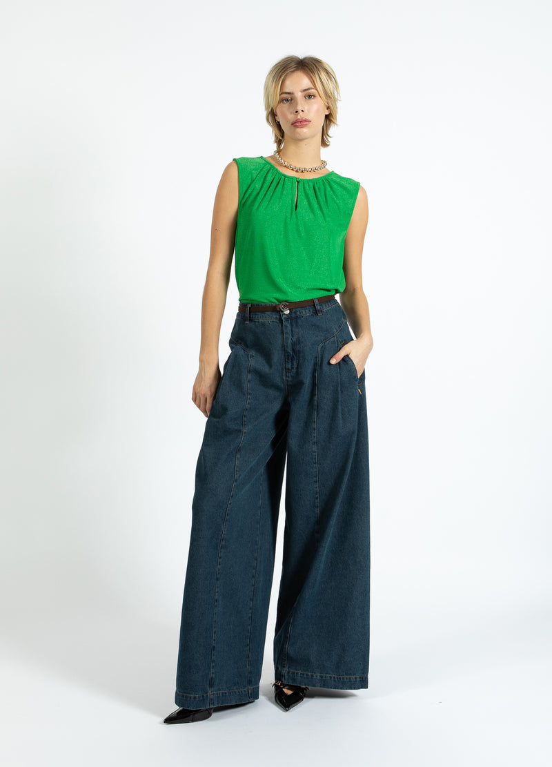 Coster Copenhagen HÖG MIDJA DENIMBYXOR - ANNA PASSFORM Pants Dark Blue Denim - 571