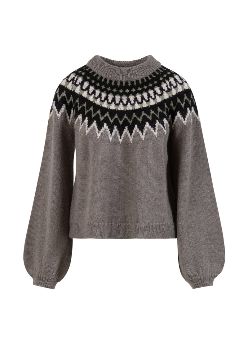 Coster Copenhagen ISLÄNDSK STICKAD Knitwear Volcanic grey - 188