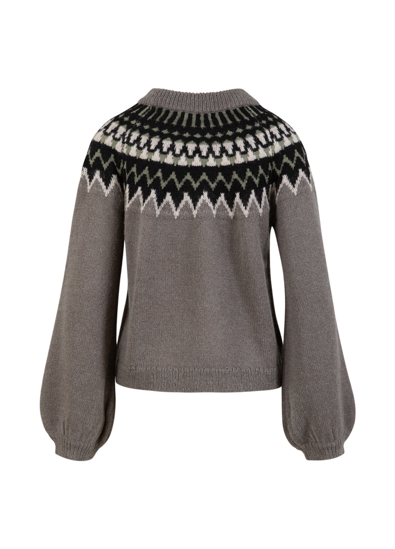 Coster Copenhagen ISLÄNDSK STICKAD Knitwear Volcanic grey - 188