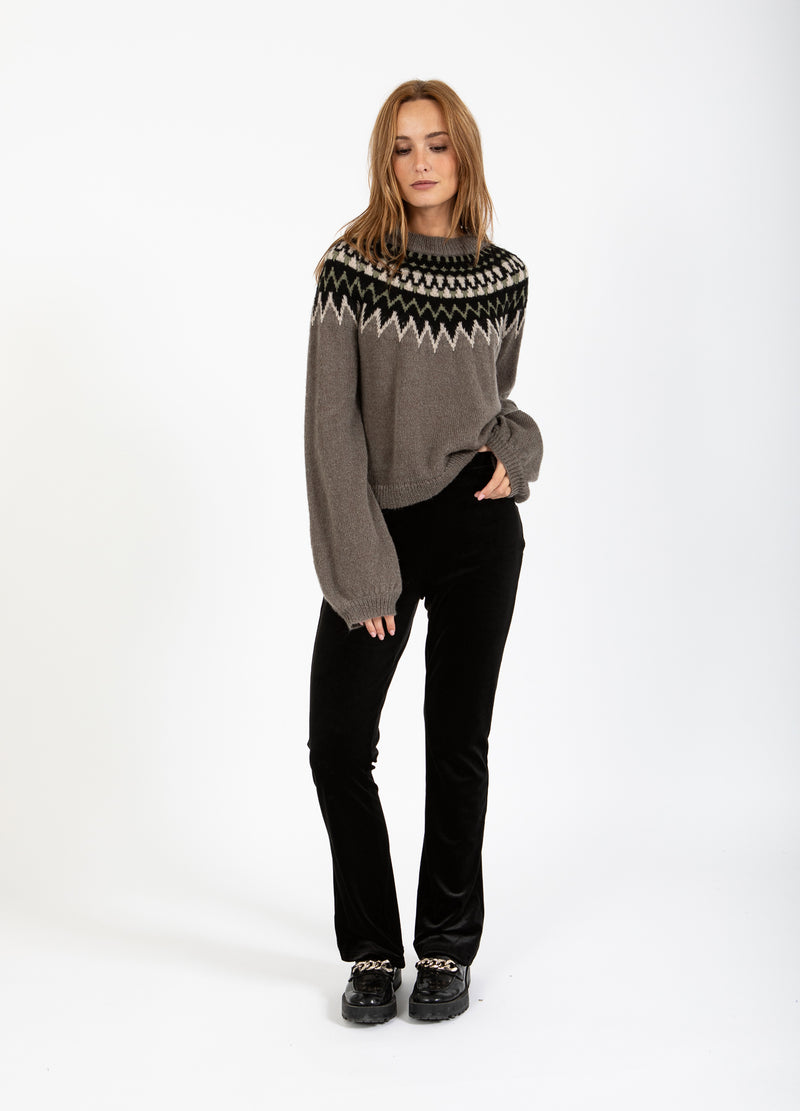 Coster Copenhagen ISLÄNDSK STICKAD Knitwear Volcanic grey - 188