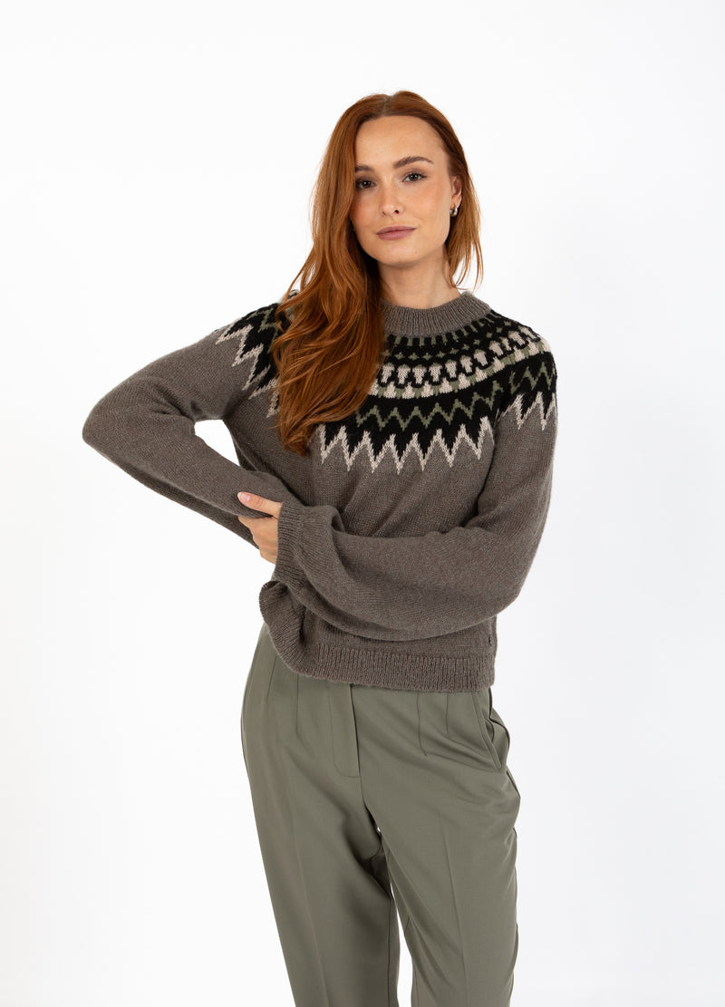 Coster Copenhagen ISLÄNDSK STICKAD Knitwear Volcanic grey - 188