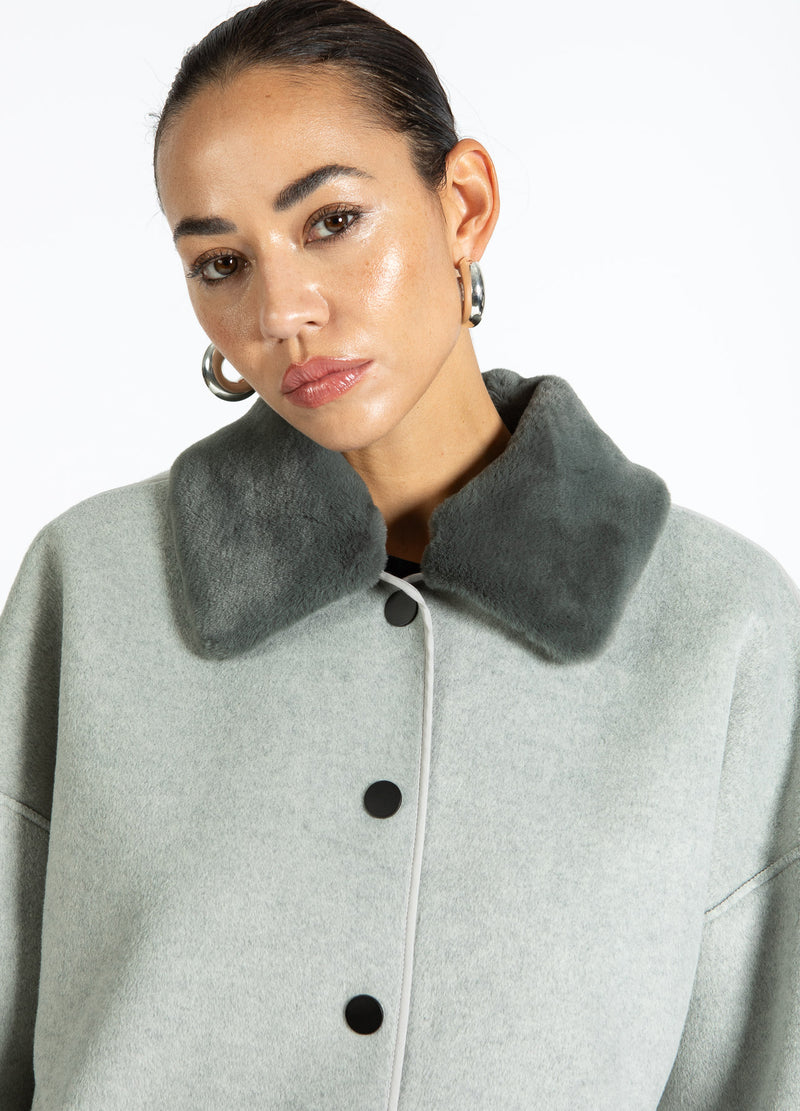 Coster Copenhagen JACKA MED PÄLSKRAGE Outerwear Dove grey - 155