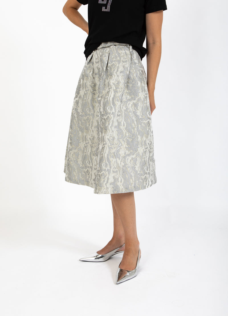 Coster Copenhagen JACQUARD-KJOL Skirt Silver grey - 162