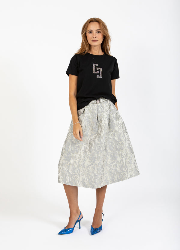 Coster Copenhagen JACQUARD-KJOL Skirt Silver grey - 162