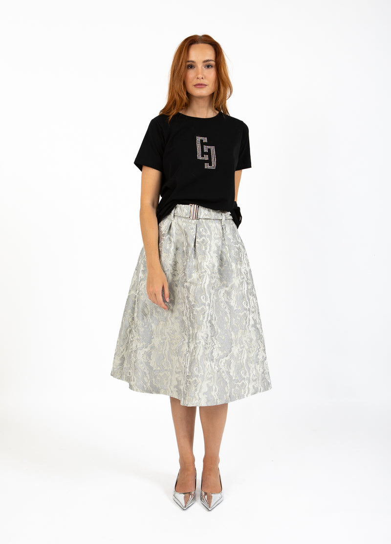 Coster Copenhagen JACQUARD-KJOL Skirt Silver grey - 162