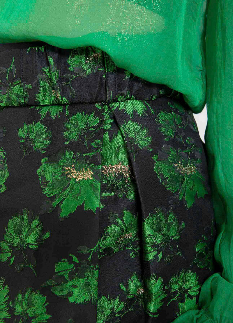 Coster Copenhagen JACQUARDKJOL M. BÄLTE Skirt Dark green jaquard - 423