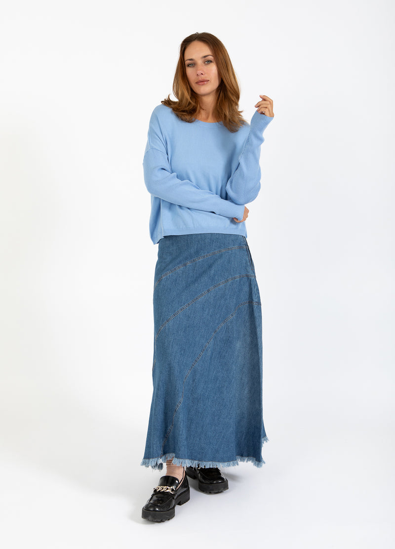 Coster Copenhagen JEANSKJOL Skirt Denim blue - 550